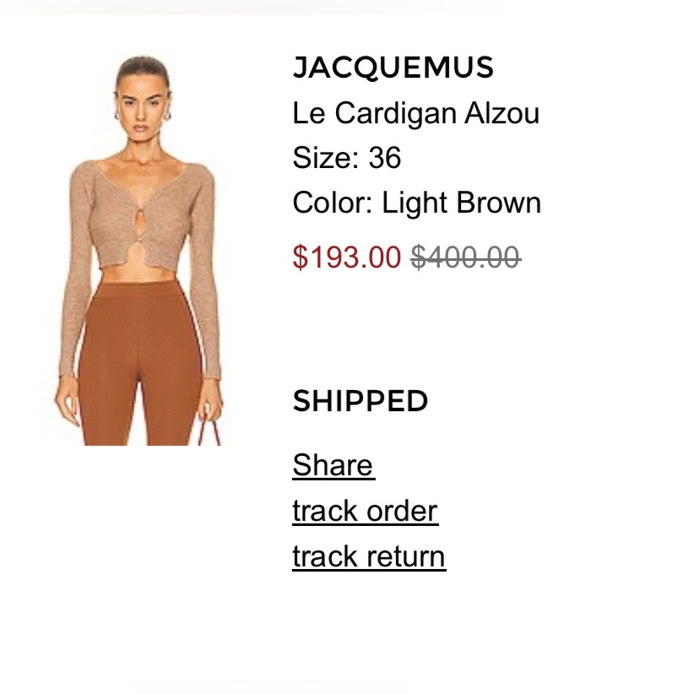 Jacquemus Alzou Cropped Wool Cardigan